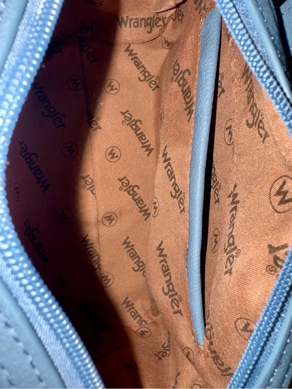 NEW Wrangler Denim Star Western Satchel Crossbody Bag NWT Blue Purse